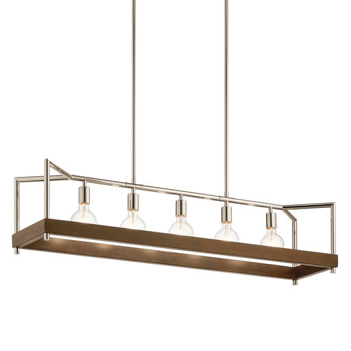 Product image for Kichler 52091AUB Tanis™ 5 Light Linear Chandelier Auburn Stained