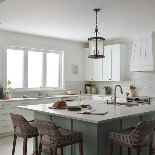 Product image for Kichler 34753 Barrington 4 Light Pendant Anvil Iron