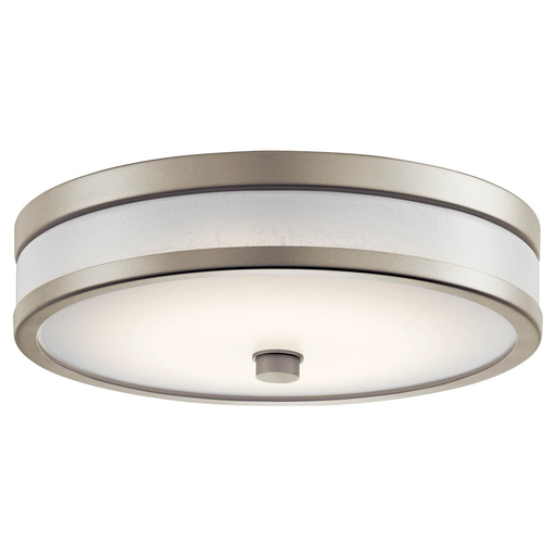 Product image for Kichler 11302NILED Pira 12" LED Flush Mount Brushed Nickel