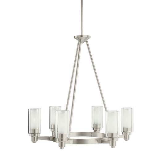 Product image for Kichler 2344NI Circolo 6 Light Chandelier Brushed Nickel