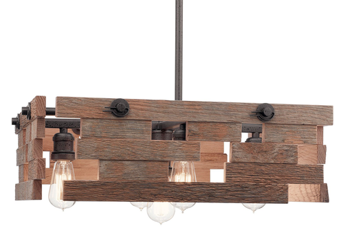 Product image for Kichler 44228AVI Cuyahoga Mill™ 5 Light Chandelier Anvil Iron