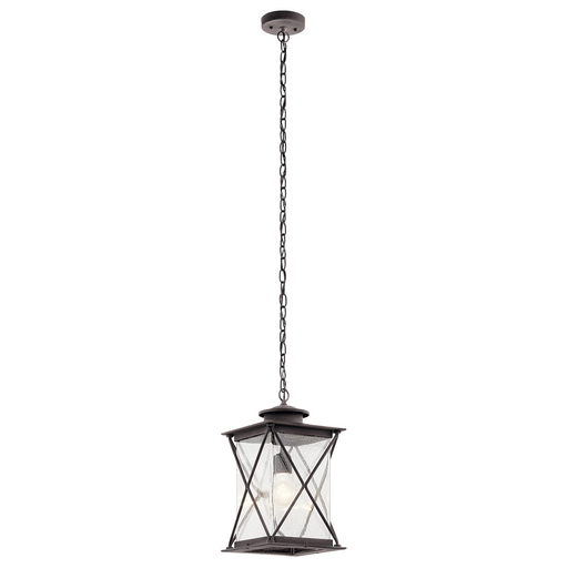 Product image for Kichler 49747WZCL18 Argyle 1 Light Pendant with LED Bulb Weathered Zinc