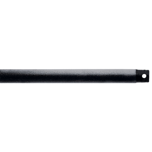 Product image for Kichler 360000DBK Dual Threaded 12" Downrod Distressed Black