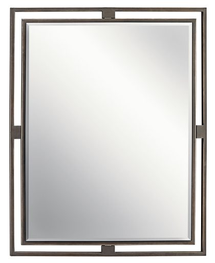 Product image for Kichler 41071OZ Hendrik™ Rectangular Mirror Olde Bronze®