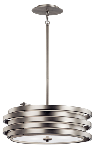 Product image for Kichler 43301NI Roswell™ 3 Light Pendant Brushed Nickel