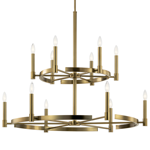 Product image for Kichler 52428BNB Tolani 12 Light Chandelier Brass