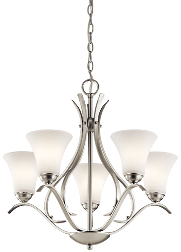 Product image for Kichler 43504NI Keiran™ 5 Light Chandelier Brushed Nickel