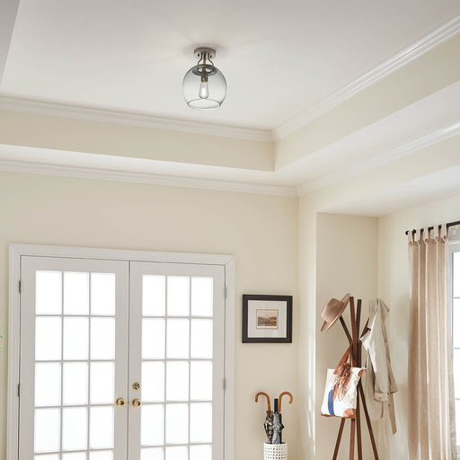 Product image for Kichler 44066NI Harmony 1 Light Semi Flush Brushed Nickel