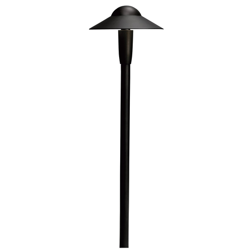 Product image for Kichler 15870BKT30R 6" Dome 3000K LED Path Light Textured Black