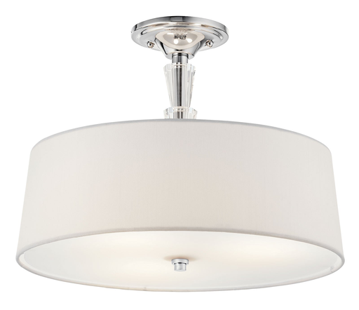Product image for Kichler 42035CH Crystal Persuasion™ 3 Light Semi Flush Chrome