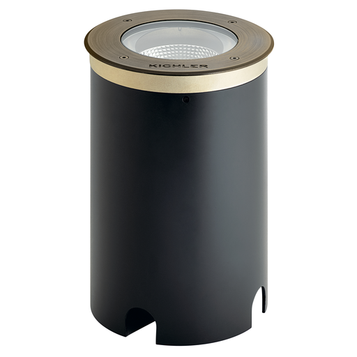 Product image for Kichler 16227CBR30 C-Series 10W 45 Degree 3000K In-Ground Centennial Brass