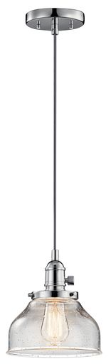 Product image for Kichler 43850CH Avery™ 1 Light Bell Mini Pendant Chrome
