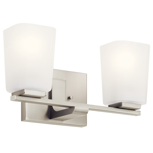 Product image for Kichler 55016NI Roehm™ 2 Light Vanity Light Brushed Nickel