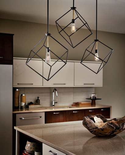 Product image for Kichler 42525OZ Cartone™ 1 Light Pendant Olde Bronze®