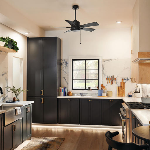 Product image for Kichler 330241SBK 42" Lucian II Ceiling Fan Satin Black