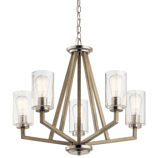 Product image for Kichler 43035DAG Deryn™ 21" 5 Light Chandelier Distressed Antique Grey