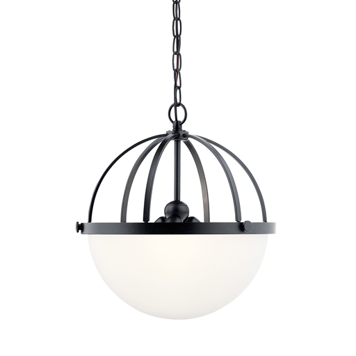 Product image for Kichler 52135BK Edmar™ 3 Light Pendant in Black