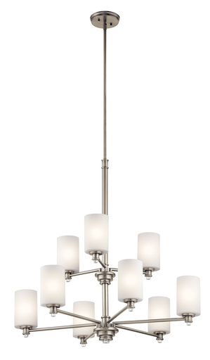 Product image for Kichler 43924NI Joelson™ 9 Light Chandelier Brushed Nickel