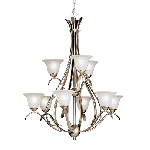 Product image for Kichler 2520NI Dover™ 9 Light Chandelier Brushed Nickel