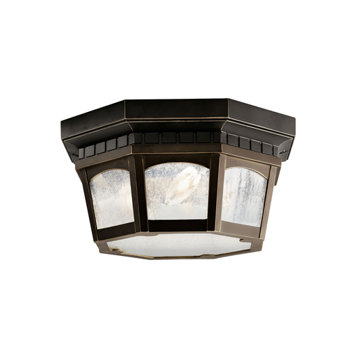 Product image for Kichler 9538RZ Courtyard™ 2 Light Flush Mount Rubbed Bronze™