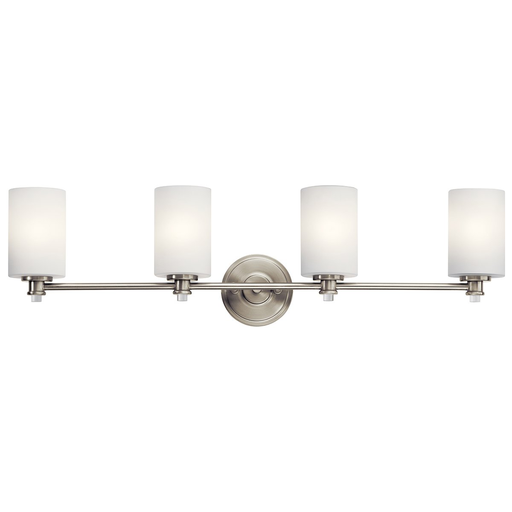 Product image for Kichler 45924NIL18 Joelson™ 4 Light Vanity Light with LED Bulbs Brushed Nickel