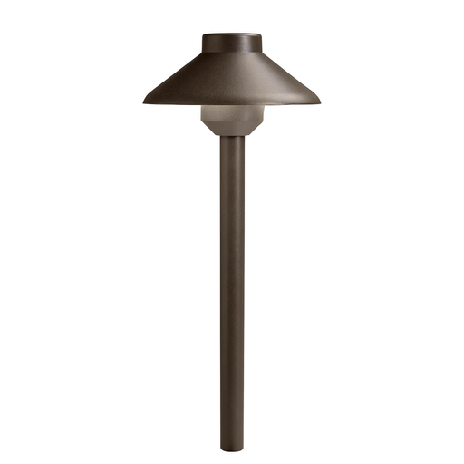 Product image for Kichler 15820AZT27 Stepped Dome 12V 2700K Path Light Textured Architectural Bronze