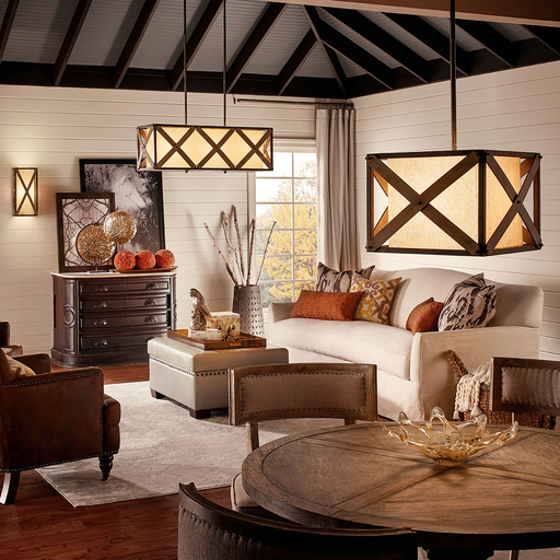 Product image for Kichler 43775AVI Cahoon™ 1 Light Convertible Pendant Anvil Iron