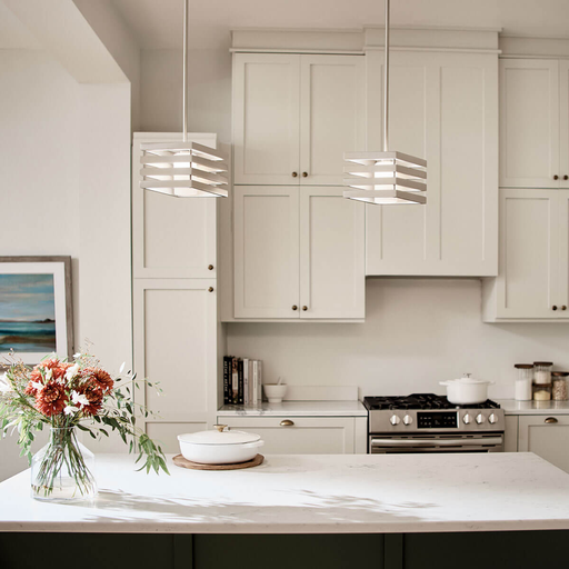 Product image for Kichler 43688NI Realta 1 Light Mini Pendant Brushed Nickel