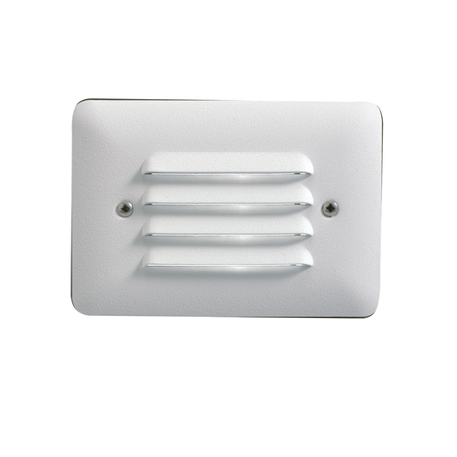 Product image for Kichler 15782WHT27R 2700K Louvered LED Mini Step Light in Textured White