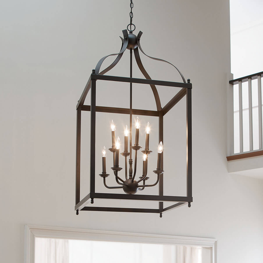 Product image for Kichler 42591OZ Larkin™ 8 Light Foyer Pendant Olde Bronze®