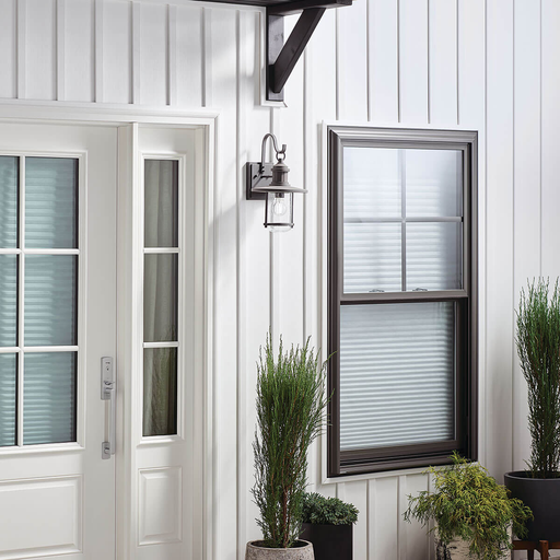 Product image for Kichler 49194WZC Riverwood™ 19.5" 1 Light Wall Light Weathered Zinc