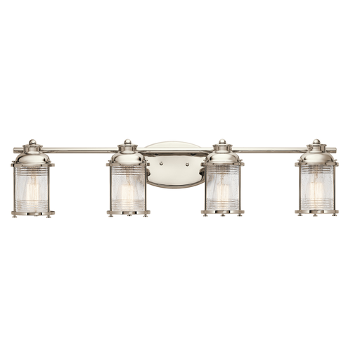 Product image for Kichler 45773PN Ashland Bay 4 Light Vanity Light Polished Nickel