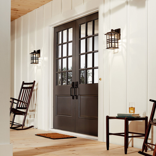 Product image for Kichler 49829OZ Beacon Square 12" 1 Light Wall Light Olde Bronze®