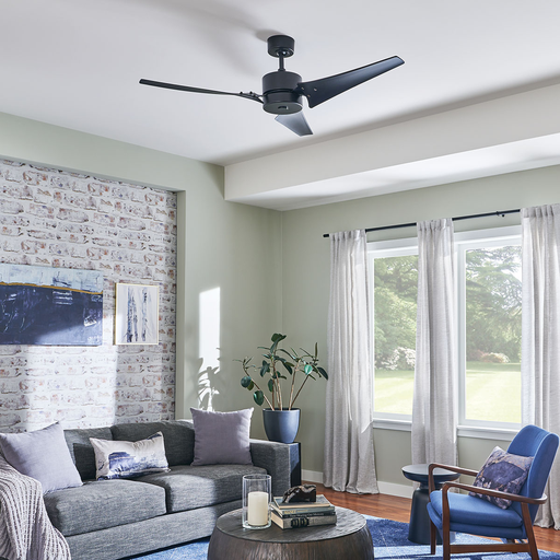 Product image for Kichler 330010SBK Motu 60" Ceiling Fan Satin Black