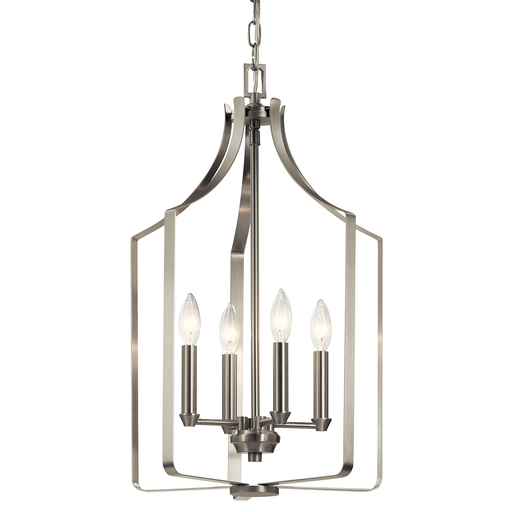Product image for Kichler 42496NI Morrigan 15" 4 Light Mini Chandelier Brushed Nickel