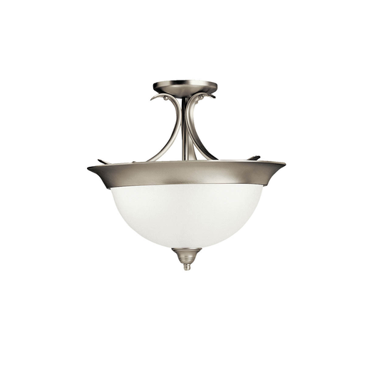 Product image for Kichler 3623NI Dover™ 3 Light Semi Flush Brushed Nickel