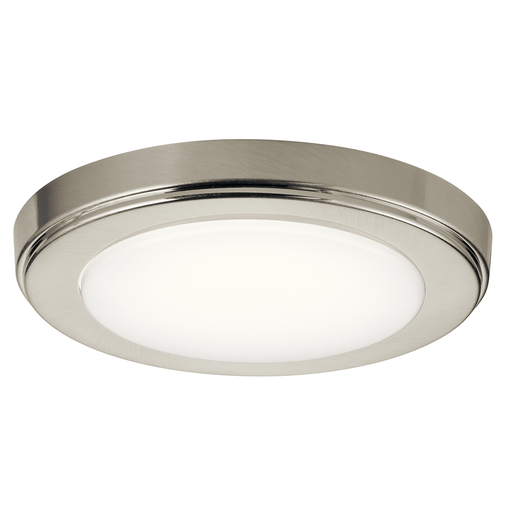Product image for Kichler 44244NILED30 Zeo 3000K LED 7" Round Flush Mount Brushed Nickel