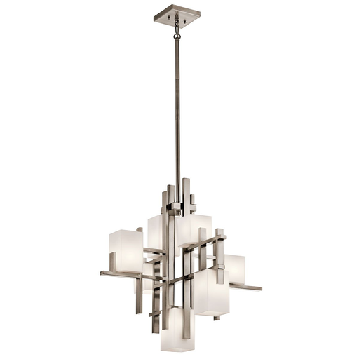 Product image for Kichler 42940CLP City Lights™ 7 Light Halogen Chandelier Classic Pewter