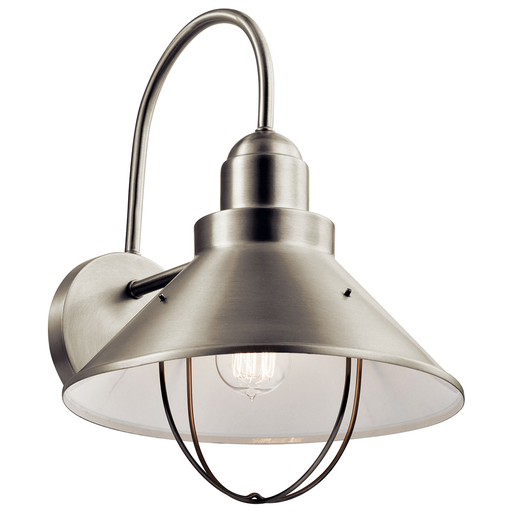 Product image for Kichler 9142NI Seaside™16.5" 1 Light Outdoor Wall Light Brushed Nickel