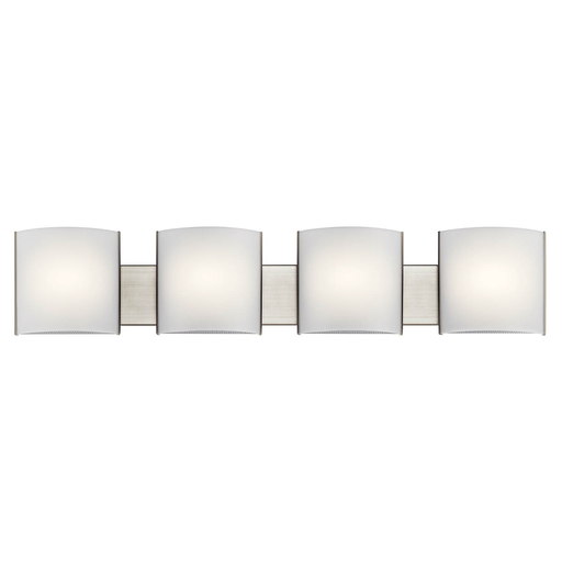 Product image for Kichler 10800NILED 4 Light LED Vanity Light Brushed Nickel