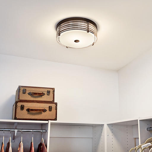 Product image for Kichler 43293BK Bensimone™ 2 Light Flush Mount Black