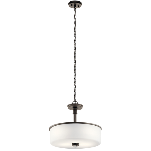 Product image for Kichler 43925OZL18 Joelson™ 3 Light Convertible Pendant with LED Bulbs Olde Bronze®