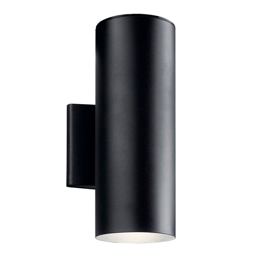 Product image for Kichler 11310BKTLED Cylinder 3000K LED 12.25" Wall Light