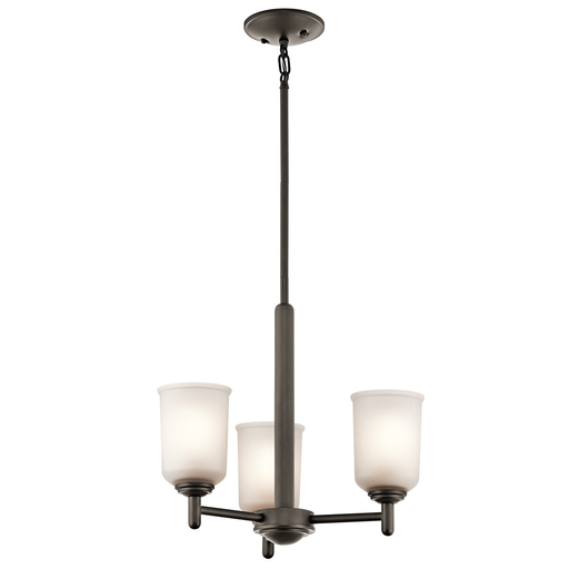 Product image for Kichler 43670OZ Shailene™ 3 Light Mini Chandelier Olde Bronze®