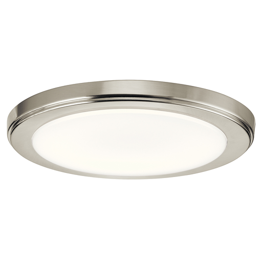 Product image for Kichler 44246NILED40 Zeo 4000K LED 10" Round Flush Mount Brushed Nickel
