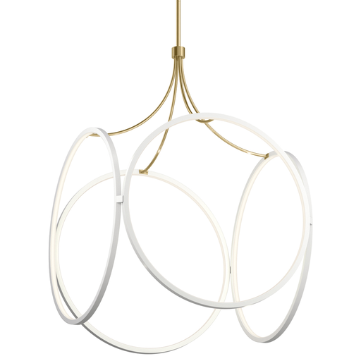 Product image for Kichler 83348WH Ciri 34.75" Large LED Pendant White Champagne Gold Accent