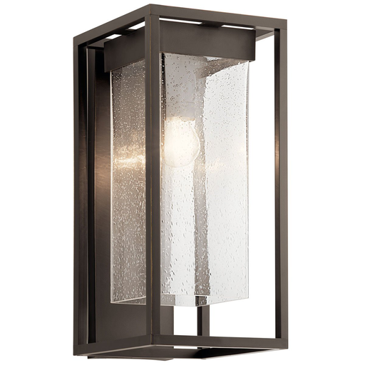 Product image for Kichler 59062OZ Mercer™ 20" 1 Light Wall Light Clear Seeded Glass Olde Bronze®