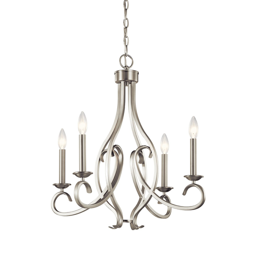Product image for Kichler 52239NI Ania 4 Light Chandelier Brushed Nickel