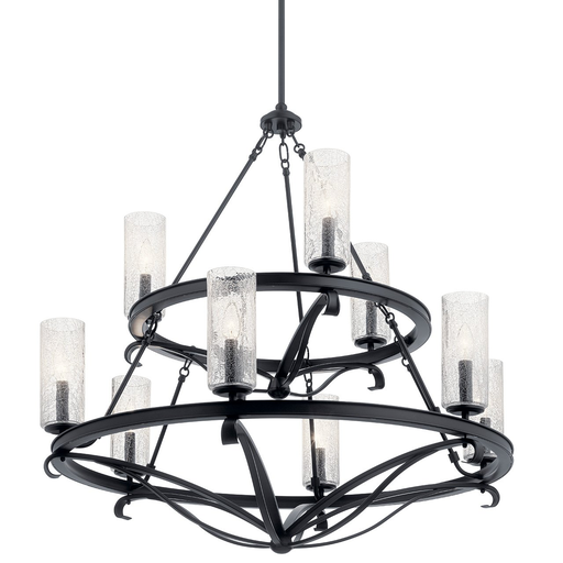 Product image for Kichler 52011BK Krysia™ 9 Light Chandelier Black