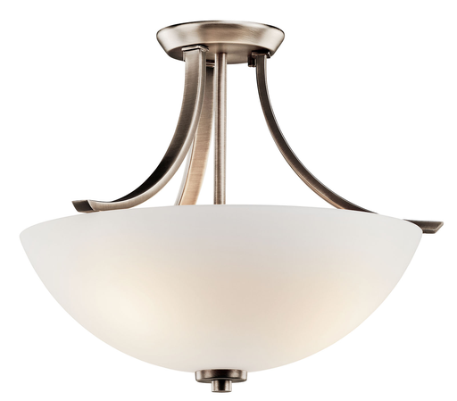 Product image for Kichler 42563BPT Granby™ 3 Light Semi Flush Brushed Pewter